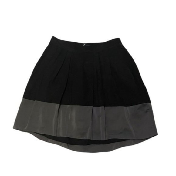 📚Madewell • Premier Gray Black Colorblock Silk Skirt B0446 - Size Small - Picture 3 of 7
